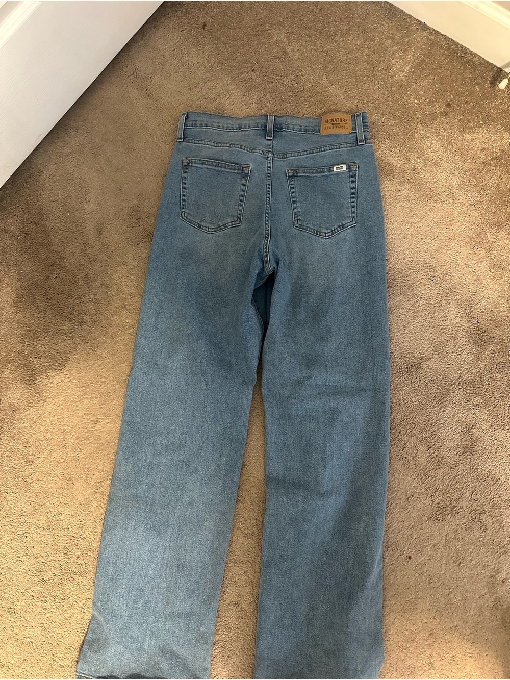 High-Rise Straight Leg Jeans in Light Blue - Picture 3 of 5